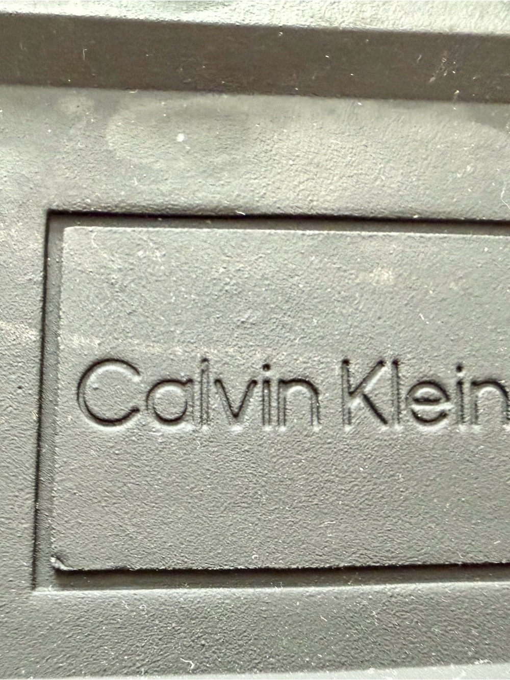 Calvin Klein Brown women’s Croc-Embossed Leather Loafers with Gold Buckle, New - Picture 5 of 6